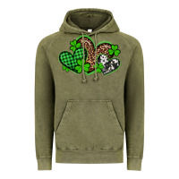 Vintage Olive st patricks day western hearts Vintage Hoodie - Artiststas