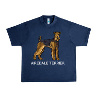 Navy airedale terrier crazy dog lover sweatshirt Urban Heavy Tee - linhVisuals