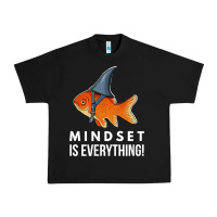 Mindset Motivational Quote Cute Goldfish Shark Fish T Shirt Urban Heavy Tee | Teevron