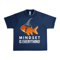 Navy mindset motivational quote cute goldfish shark fish t shirt Urban Heavy Tee - linhVisuals