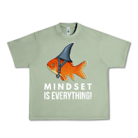 Oil Green mindset motivational quote cute goldfish shark fish t shirt Urban Heavy Tee - linhVisuals