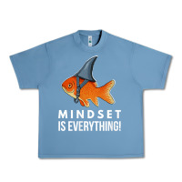 Pebble Blue mindset motivational quote cute goldfish shark fish t shirt Urban Heavy Tee - linhVisuals