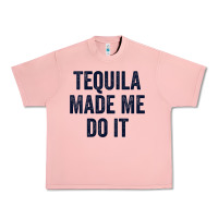 Salmon womens tequila made me do it tank tops for women summer drinking tank Urban Heavy Tee - linhVisuals