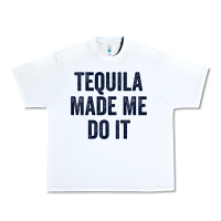White womens tequila made me do it tank tops for women summer drinking tank Urban Heavy Tee - linhVisuals
