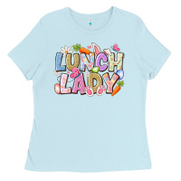 Baby Blue lunch lady easter Ladies Tee - CowhideDigitalArt