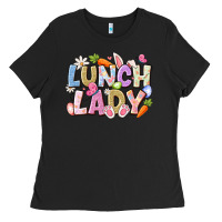 Black lunch lady easter Ladies Tee - CowhideDigitalArt