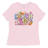 Bubblegum Pink lunch lady easter Ladies Tee - CowhideDigitalArt