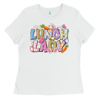 White lunch lady easter Ladies Tee - CowhideDigitalArt