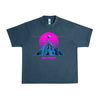 Midnight Navy pink sun   official gunship t shirt Urban Heavy Tee - linhVisuals
