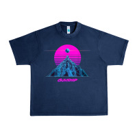 Navy pink sun   official gunship t shirt Urban Heavy Tee - linhVisuals