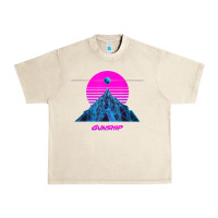 Sandshell pink sun   official gunship t shirt Urban Heavy Tee - linhVisuals