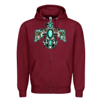 Burgundy Western Thunderbird Zipper Hoodie - Jasminsmagicworld
