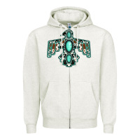 Oatmeal Heather Western Thunderbird Zipper Hoodie - Jasminsmagicworld