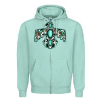 Seafoam Western Thunderbird Zipper Hoodie - Jasminsmagicworld
