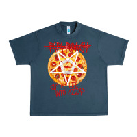 Midnight Navy papa roach   official merchandise  cut my life into pizzas t shirt Urban Heavy Tee - linhVisuals