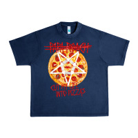Navy papa roach   official merchandise  cut my life into pizzas t shirt Urban Heavy Tee - linhVisuals