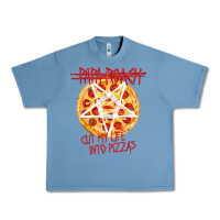 Pebble Blue papa roach   official merchandise  cut my life into pizzas t shirt Urban Heavy Tee - linhVisuals