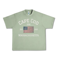 Oil Green cape cod massachusetts american flag usa travel vintage pullover hoodi Urban Heavy Tee - linhVisuals