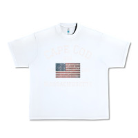 White cape cod massachusetts american flag usa travel vintage pullover hoodi Urban Heavy Tee - linhVisuals