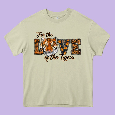 Love Of The Tigers Heavy Core Tee Designed By Ranaportraitstore
