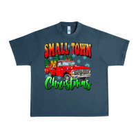 Midnight Navy Small town Christmas Urban Heavy Tee - CowhideDigitalArt