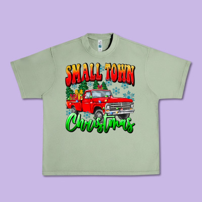 Small Town Christmas Urban Heavy Tee Designed By Cowhidedigitalart