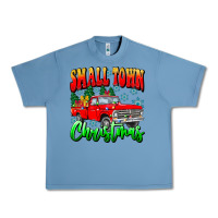 Pebble Blue Small town Christmas Urban Heavy Tee - CowhideDigitalArt