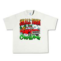 Pistachio Small town Christmas Urban Heavy Tee - CowhideDigitalArt