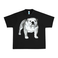 Black English Bulldog Art Urban Heavy Tee - linhVisuals