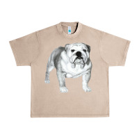 French Oak English Bulldog Art Urban Heavy Tee - linhVisuals