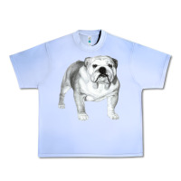 Grape Ice English Bulldog Art Urban Heavy Tee - linhVisuals