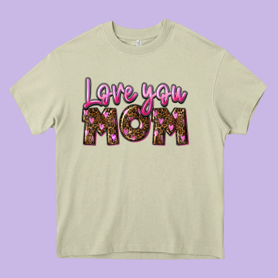 Love You Mom Mother's Day Heavy Core Tee Designed By Fadigitalartstudio