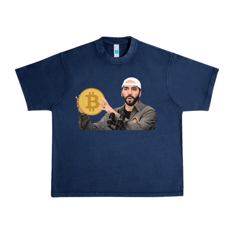El Salvador Bitcoin Bukele Legal Tender Cryptocurrency Btc T Shirt Urban Heavy Tee by linhVisuals | Teevron