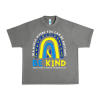 Tornado be kind down syndrome awareness blue ribbon rainbow march 21 t shirt Urban Heavy Tee - linhVisuals