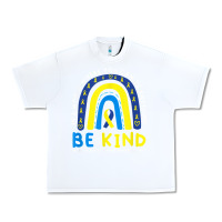 White be kind down syndrome awareness blue ribbon rainbow march 21 t shirt Urban Heavy Tee - linhVisuals