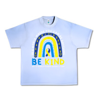 Grape Ice be kind down syndrome awareness blue ribbon rainbow march 21 t shirt Urban Heavy Tee - linhVisuals