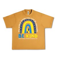 Peanut Butter be kind down syndrome awareness blue ribbon rainbow march 21 t shirt Urban Heavy Tee - linhVisuals