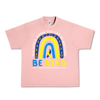 Salmon be kind down syndrome awareness blue ribbon rainbow march 21 t shirt Urban Heavy Tee - linhVisuals