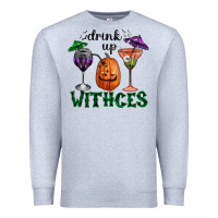 Heather Grey drink up withces halloween Premium Sweatshirt - RanaPortraitStore