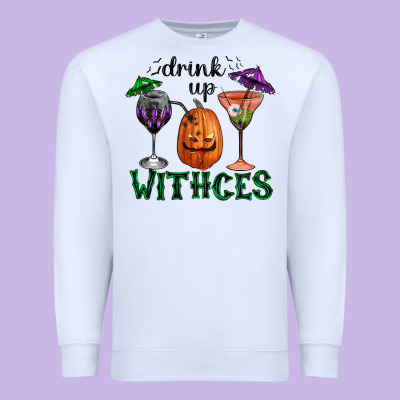 Drink Up Withces Halloween Premium Sweatshirt Designed By Ranaportraitstore