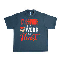 Midnight Navy caregiving is a work of heart caregiver gifts for men, women t shirt Urban Heavy Tee - linhVisuals