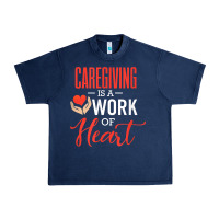 Navy caregiving is a work of heart caregiver gifts for men, women t shirt Urban Heavy Tee - linhVisuals