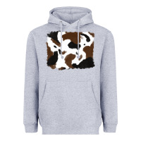 Heather Grey cowhide Heavyweight Hoodie - RanaPortraitStore