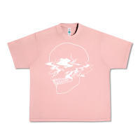 Salmon creepy cool egirl eboy pastel goth vaporwave glitch skull sweatshirt Urban Heavy Tee - linhVisuals
