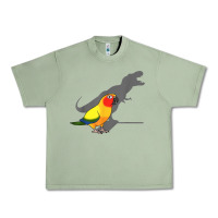 Oil Green cute screaming parrot, birb memes, funny t rex sun conure t shirt Urban Heavy Tee - linhVisuals
