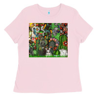 Bubblegum Pink easter Ladies Tee - CowhideDigitalArt