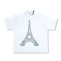 White eiffel tower with diamonds the parisian french love sign t shirt Urban Heavy Tee - linhVisuals