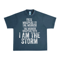 Midnight Navy fate whispers to warrior i am the storm quote gritty fighter t shirt Urban Heavy Tee - linhVisuals