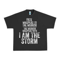 Pigment Black fate whispers to warrior i am the storm quote gritty fighter t shirt Urban Heavy Tee - linhVisuals