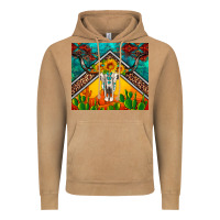 Vintage Camel western sunflowers longhorn bull skull Vintage Hoodie - Artiststas